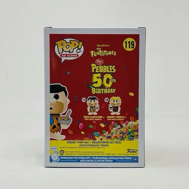 Jeff Bergman Autographed Fred Flintstone With Post Fruity Pebbles Funko Pop OCCM, изображение 4