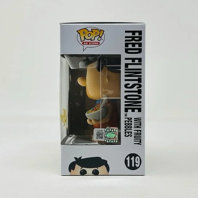 Jeff Bergman Autographed Fred Flintstone With Post Fruity Pebbles Funko Pop OCCM, изображение 5
