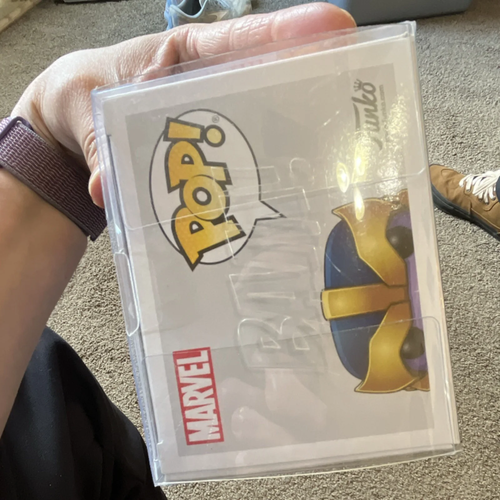Funko Pop! Marvel Thanos (Holiday) #533 Autographed Beckett Authenticated, image 5