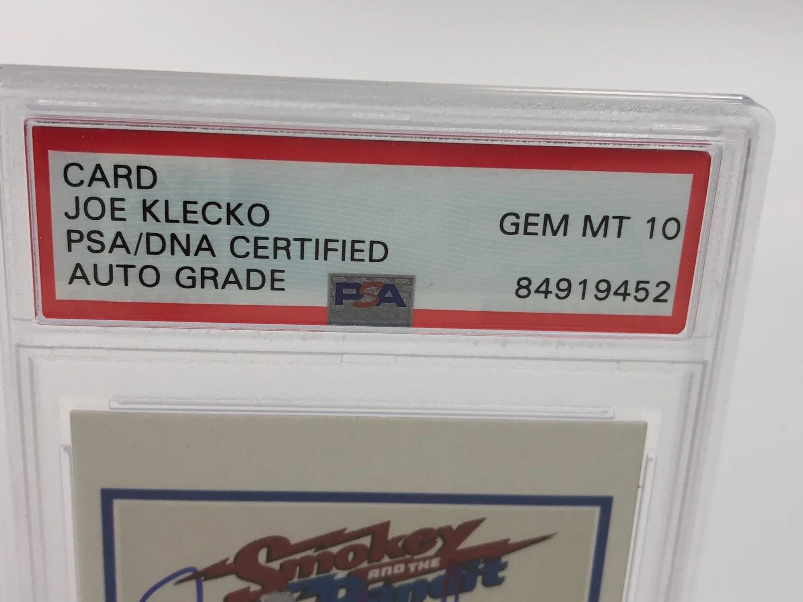 JOE KLECKO — JOE KLECKO AUTO Card Signed Authentic Custom SMOKEY AND THE BANDIT PSA GEM MT 10, изображение 2