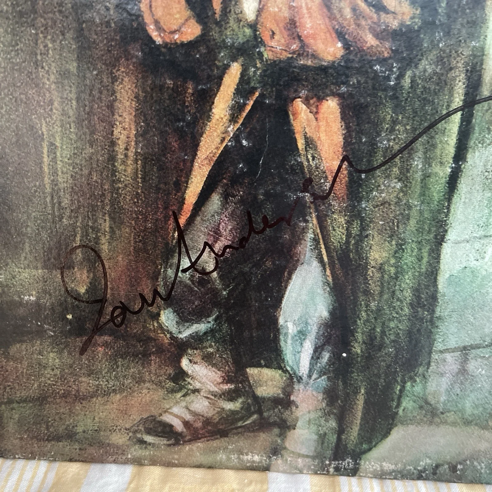 Jethro Tull IAN ANDERSON AUTOGRAPH Aqualung Signed Record Album Vintage, image 2