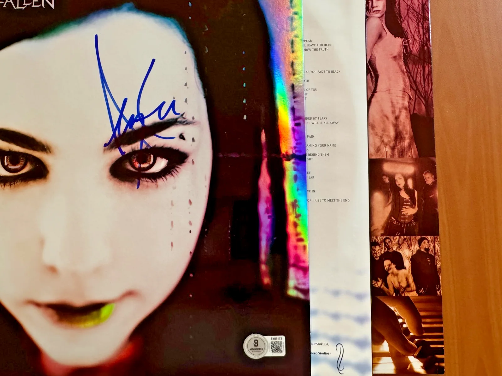 Amy Lee Signed Autographed 20th Anniversary Fallen Vinyl Evanescence Beckett COA, изображение 2