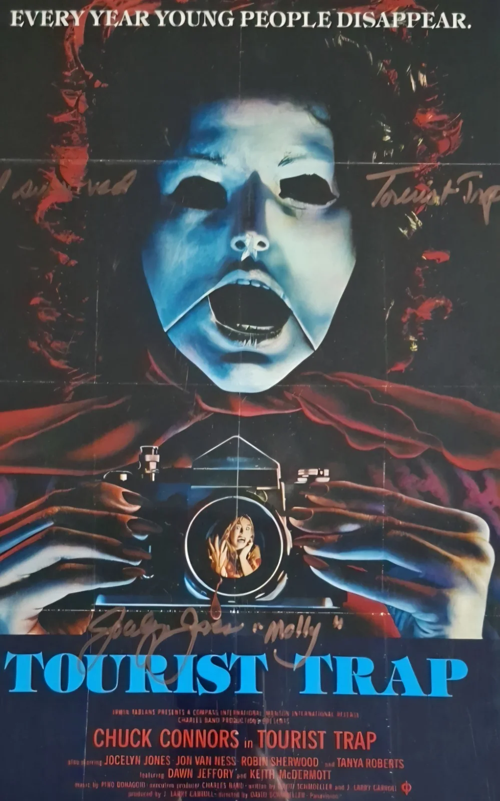 TOURIST TRAP 11X17 POSTER SIGNED BY JOCELYN JONES WITH INSCRIPTION, изображение 2