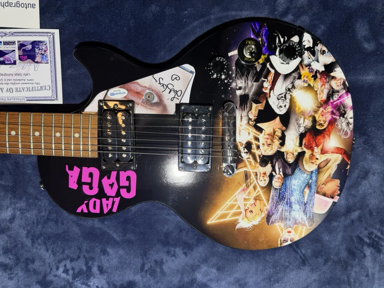 Lady Gaga Signed Custom Electric Guitar ACOA, image 2