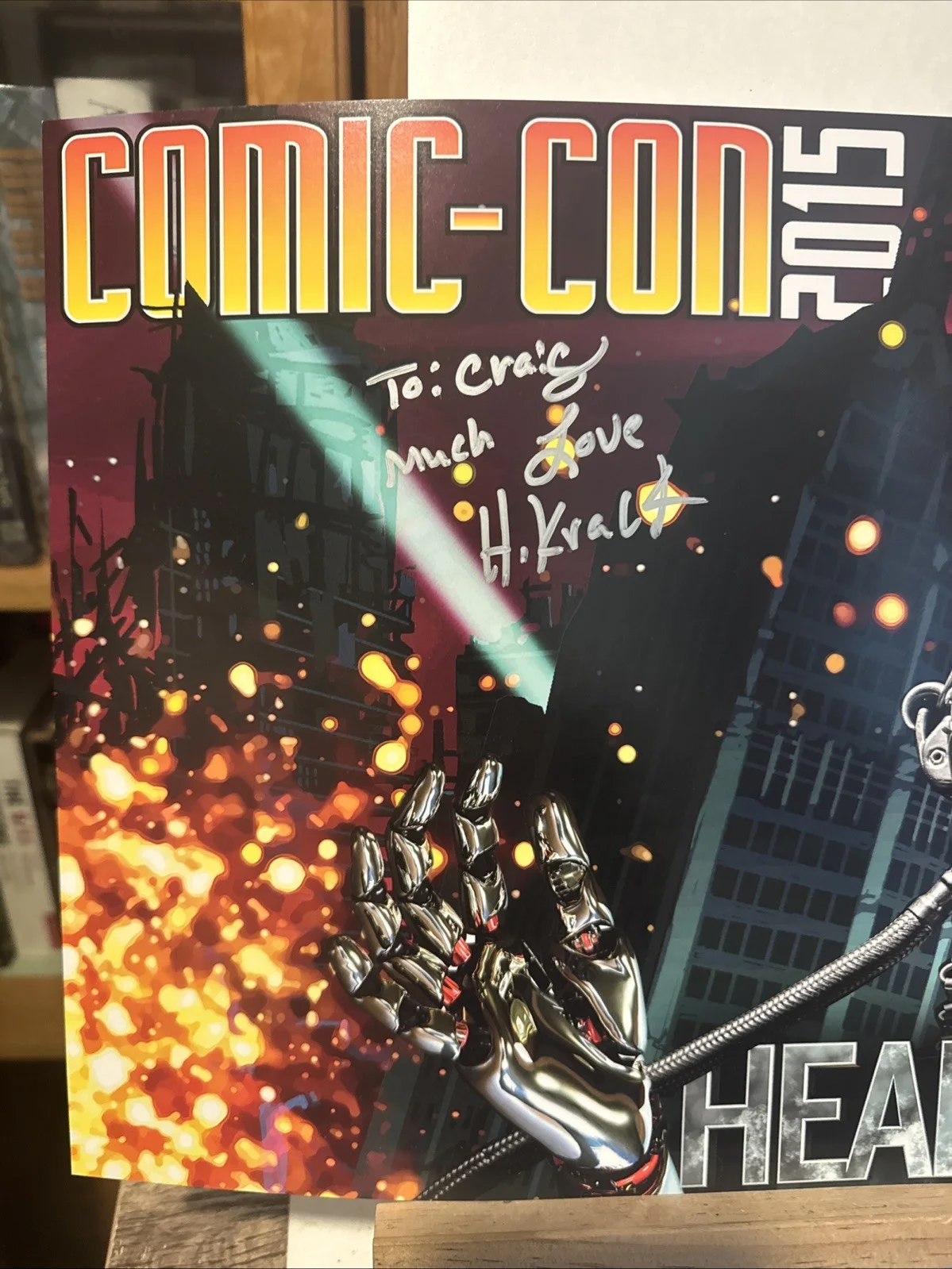 Headkrack Signed Comic Con Poster Dish Nation, image 4