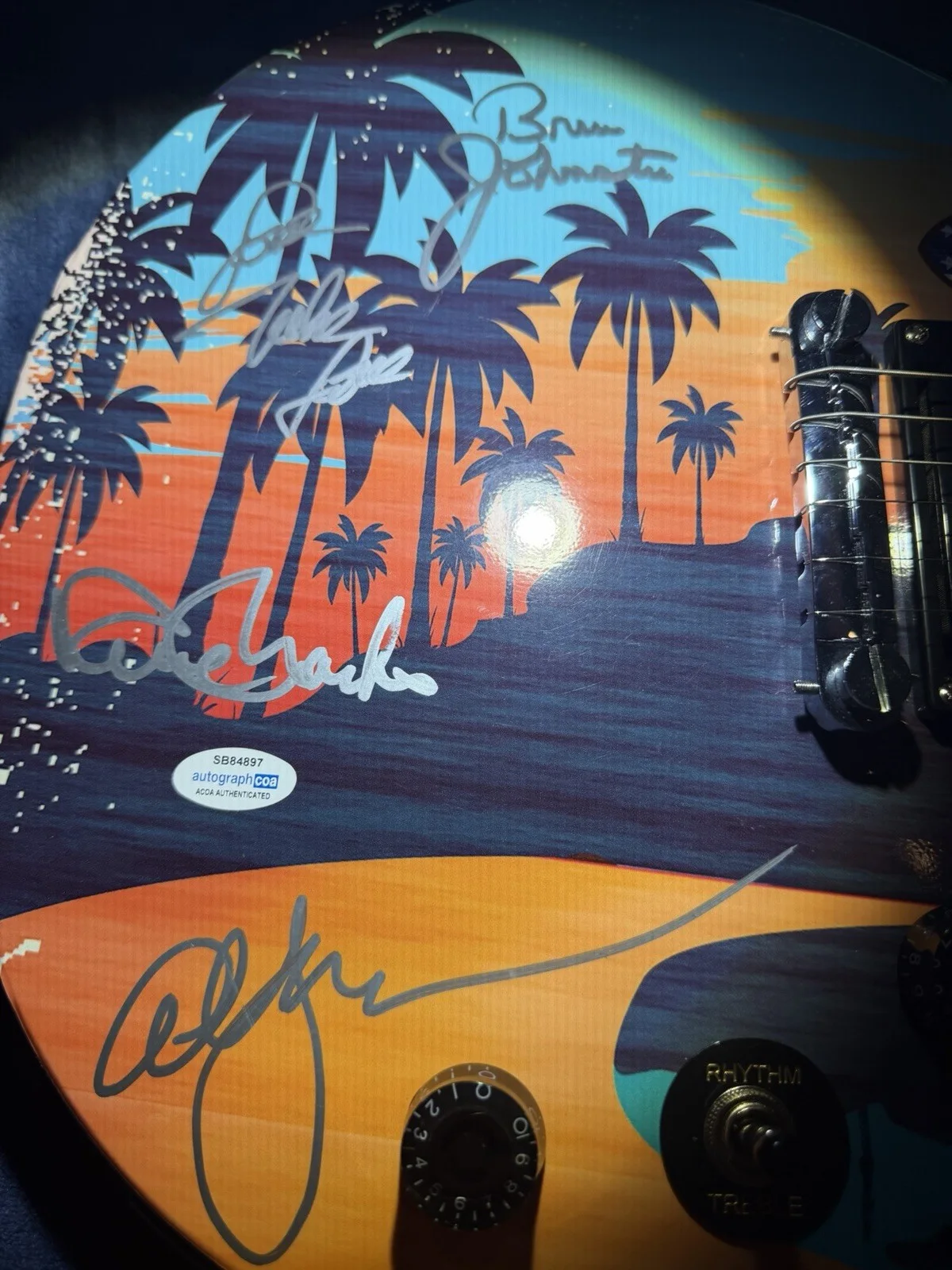 The Beach Boys “Beach Boys”Autographed Les Paul Guitar Brian Wilson +4 With COA, изображение 4