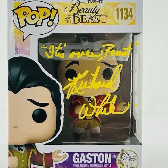 Richard White Autographed Gaston Disney Beauty And The Beast Funko Pop OCCM, изображение 2