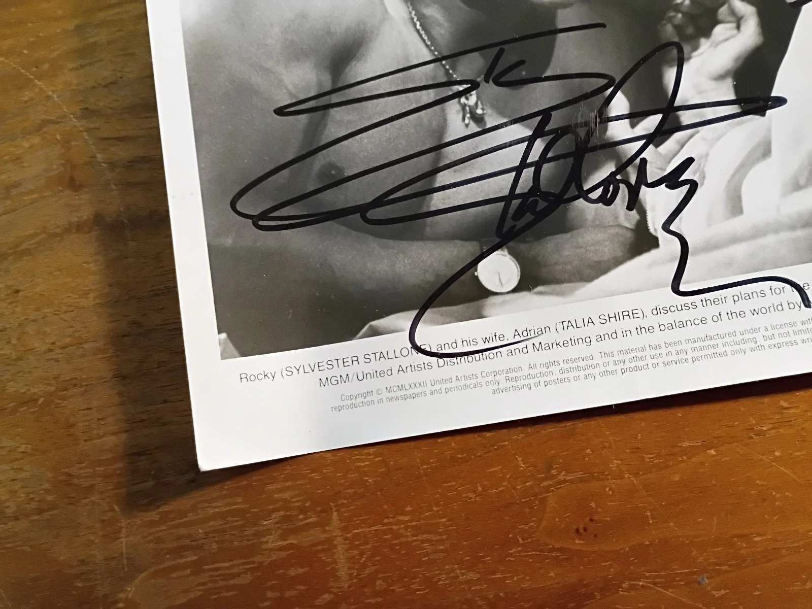 ORIGINAL ROCKY III SIGNED SYLVESTER STALLONE & TALIA SHIRE B/W FILM PHOTO STILL, изображение 4