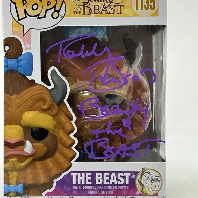Robby Benson Autographed The Beast Disney Beauty And The Beast Funko Pop OCCM, изображение 2