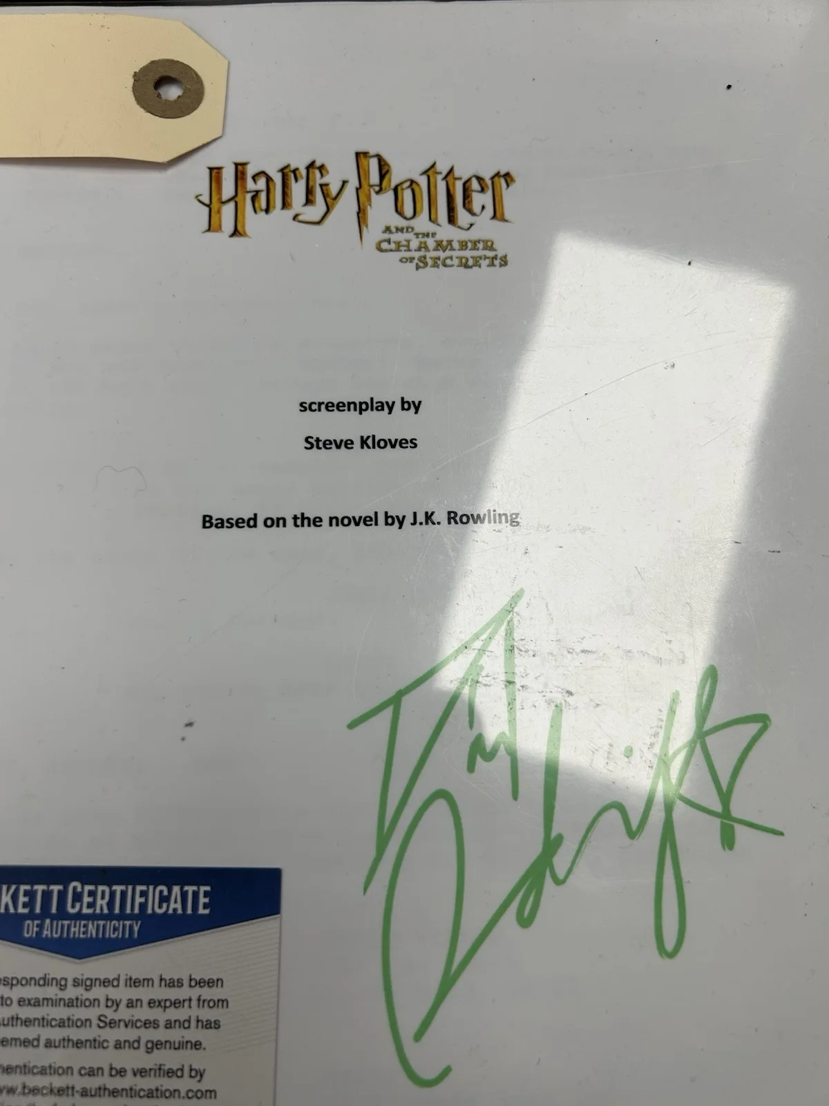 DANIEL RADCLIFFE — DANIEL RADCLIFFE AUTOGRAPH HARRY POTTER SIGNED MOVIE SCRIPT BAS BECKETT, image 4