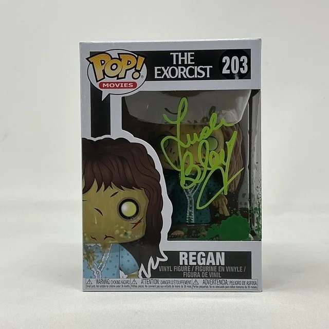 Linda Blair — Linda Blair Autographed The Exorcist Regan Green Splatter Funko Pop #203 JSA COA