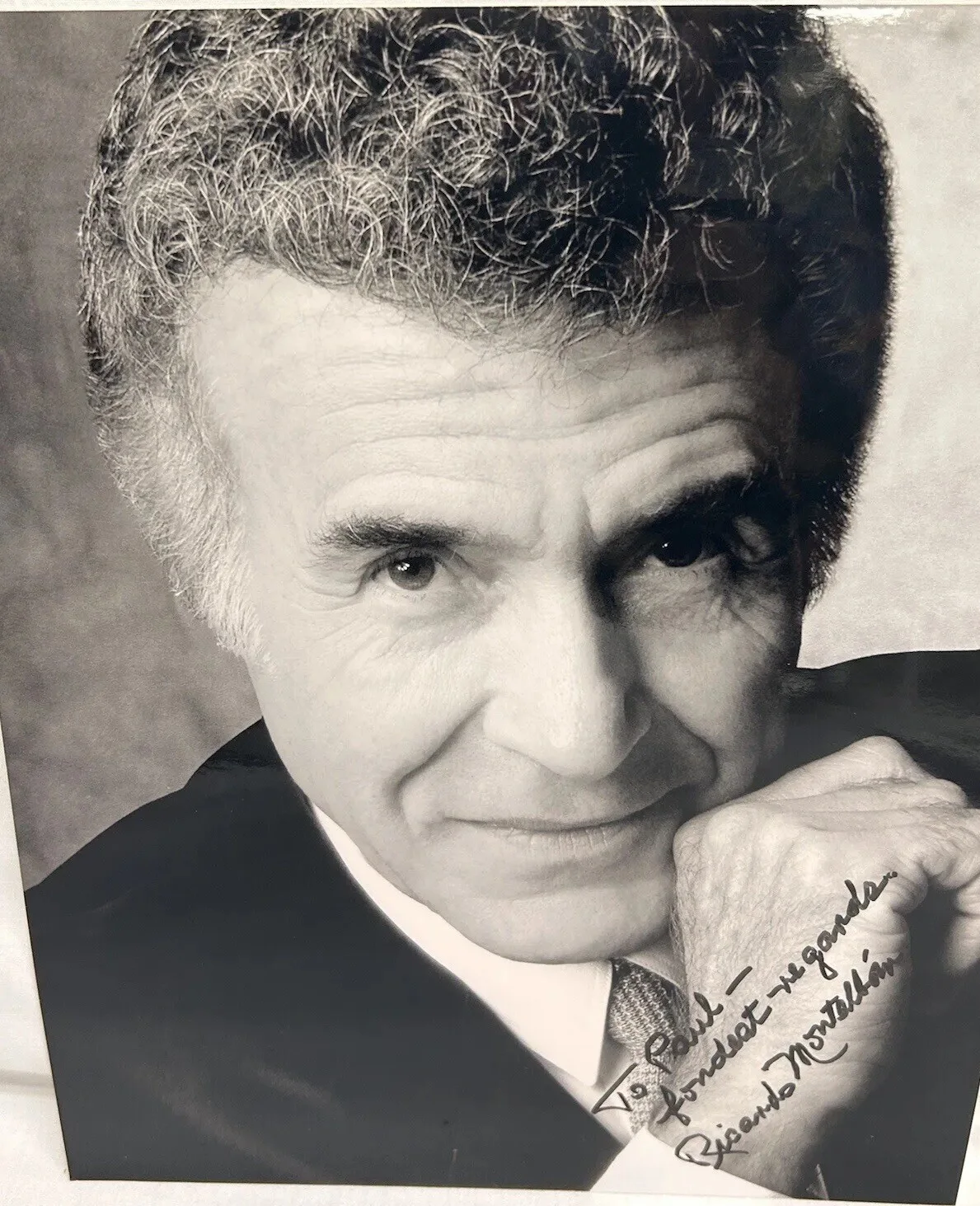 Ricardo Montalban — Ricardo Montalban Mexican American Actor 10 x 8” B/W Picture & Index Card Signed, изображение 3