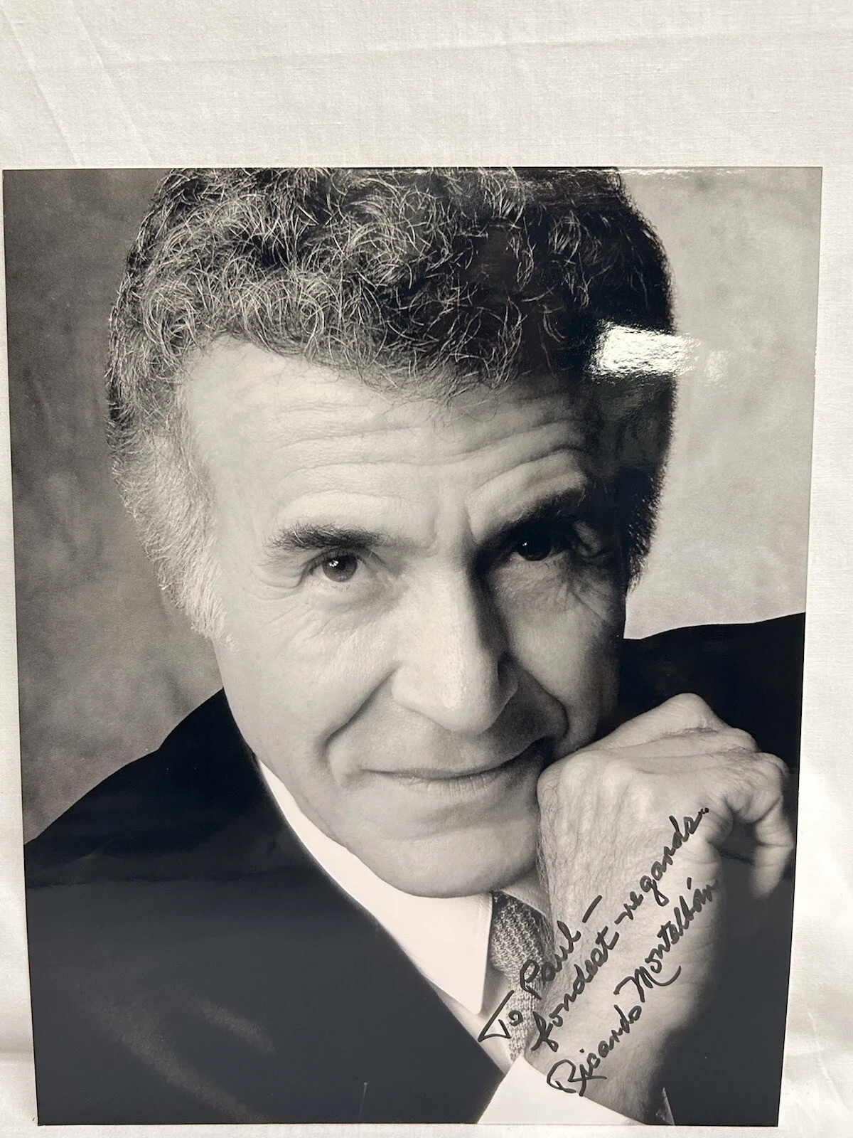 Ricardo Montalban — Ricardo Montalban Mexican American Actor 10 x 8” B/W Picture & Index Card Signed, изображение 4