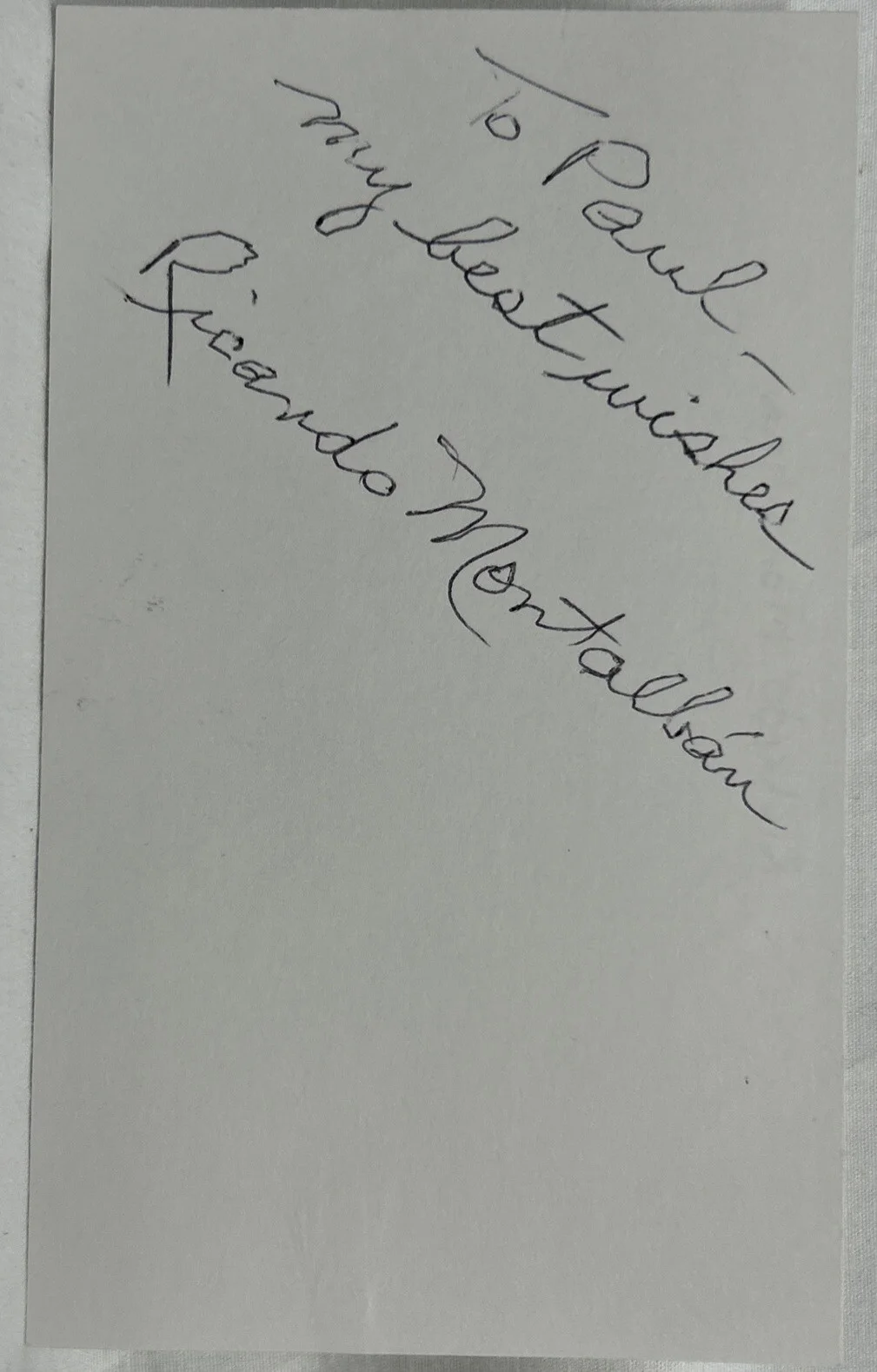 Ricardo Montalban — Ricardo Montalban Mexican American Actor 10 x 8” B/W Picture & Index Card Signed, изображение 5