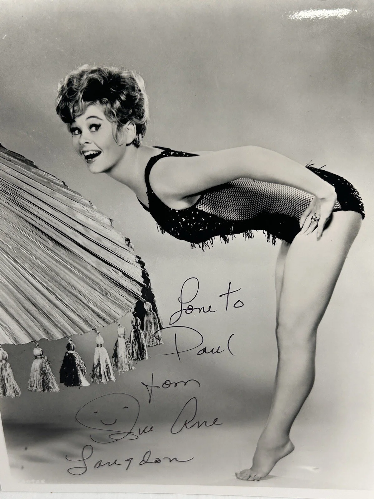 Sue Ane Langdon — Sue Ane Langdon American Actress 10 x 8” B/W Picture Signed