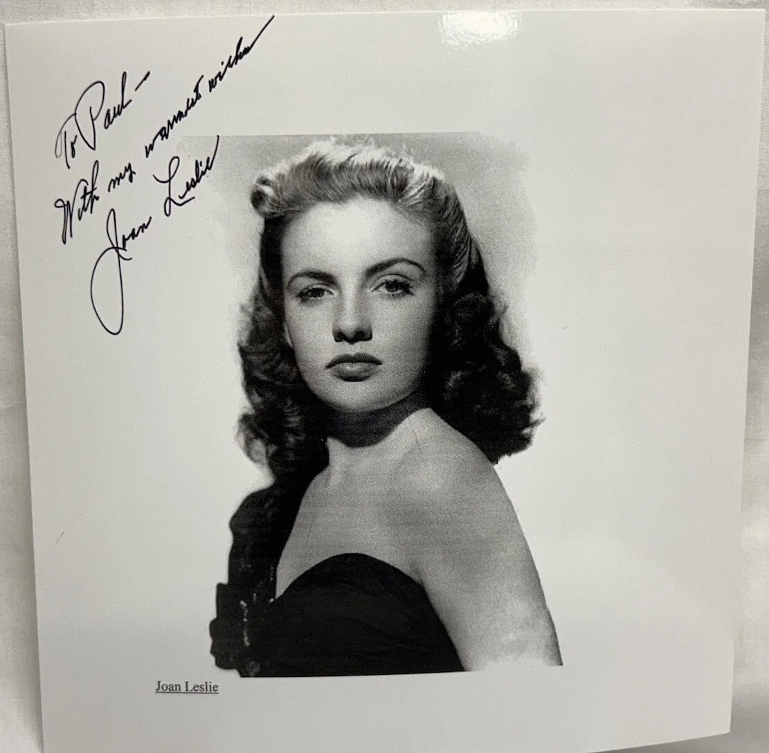 Joan Leslie — Joan Leslie American Actress 5x7 Black White Photograph Signed Personalized
