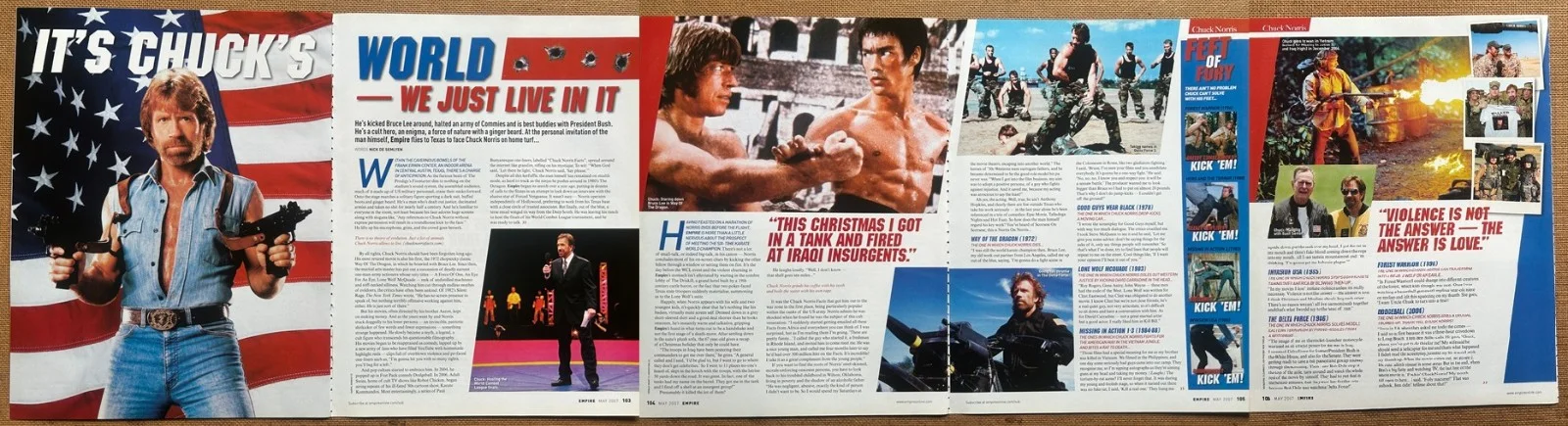 CHUCK NORRIS - 2007 full page UK magazine poster, image 2