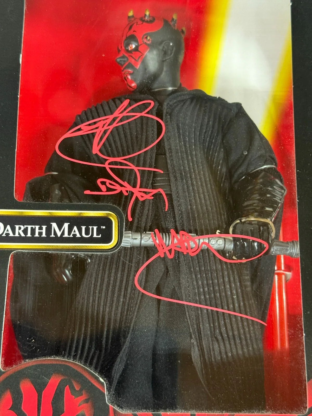 Ray Park — Ray Park Signed & Inscribed Star Wars Episode I Darth Maul 12" Figure JSA COA, изображение 2