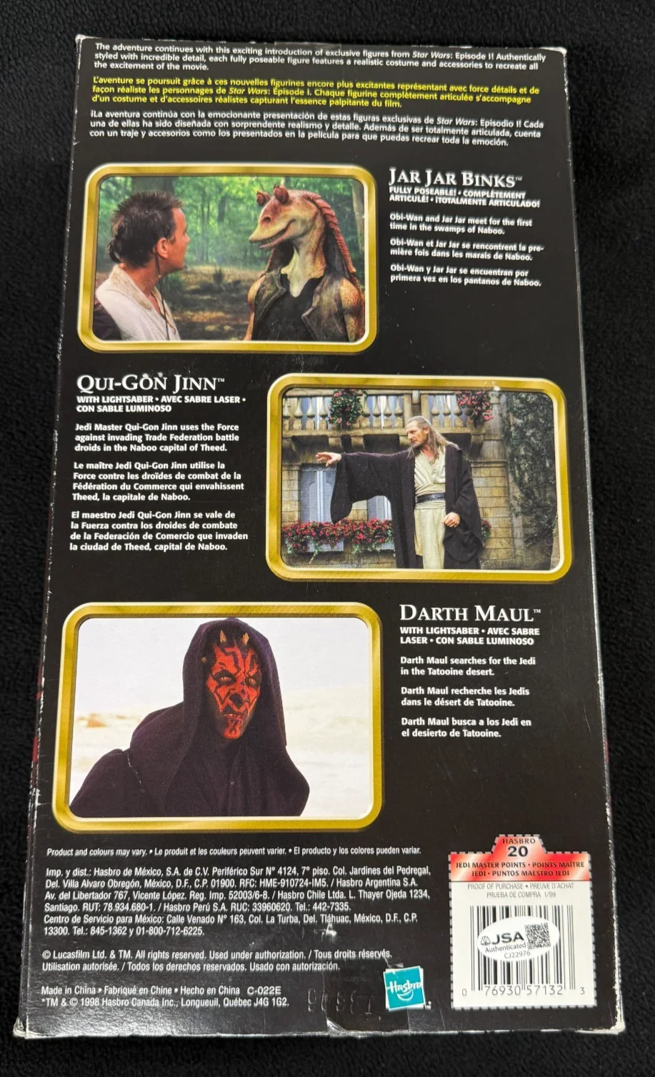 Ray Park — Ray Park Signed & Inscribed Star Wars Episode I Darth Maul 12" Figure JSA COA, изображение 4