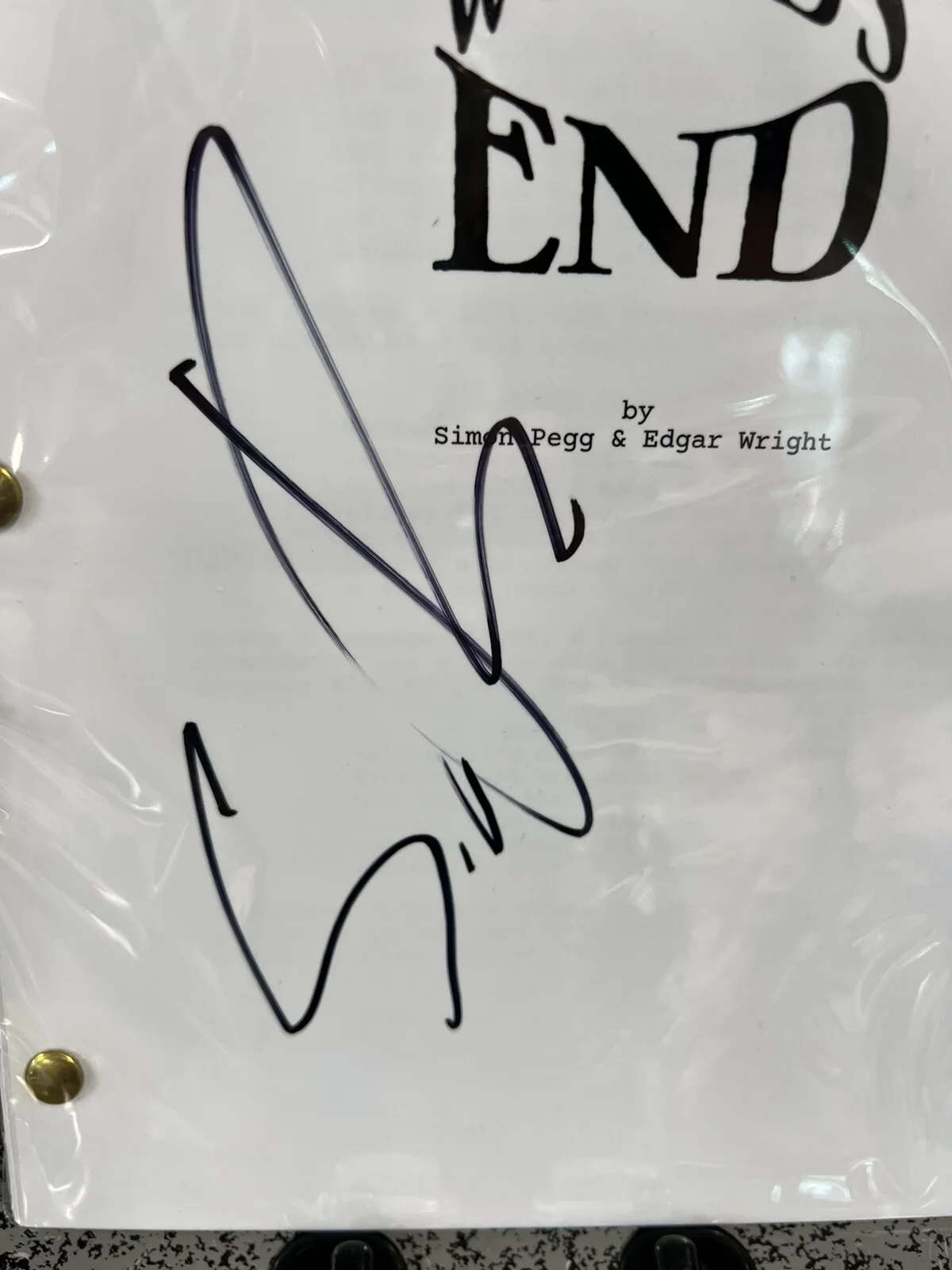 Simon Pegg — Simon Pegg Signed Autographed "The World's End" Full Movie Script COA Authentic, image 2
