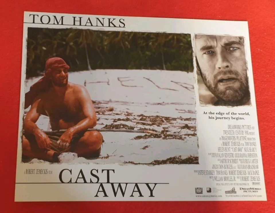 Cast Away (2000) Original UK Lobby Cards Set of 8 14x11 Tom Hanks Film Stills, изображение 3