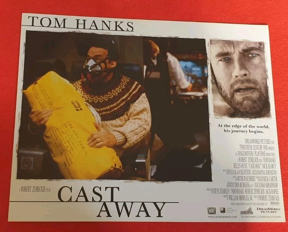 Cast Away (2000) Original UK Lobby Cards Set of 8 14x11 Tom Hanks Film Stills, изображение 4
