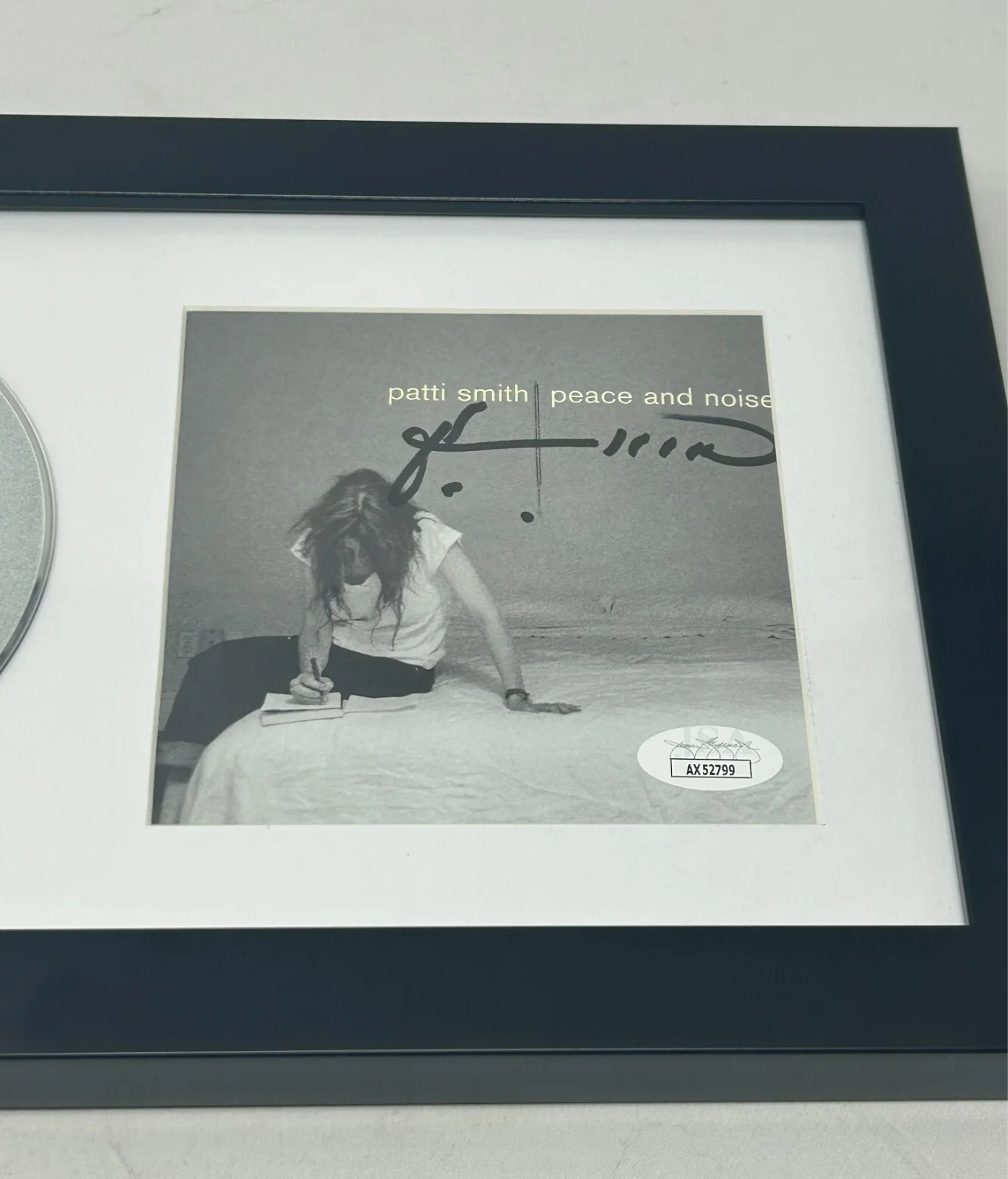 Patti Smith signed Peace and Noise Framed CD Cover JSA COA, image 2