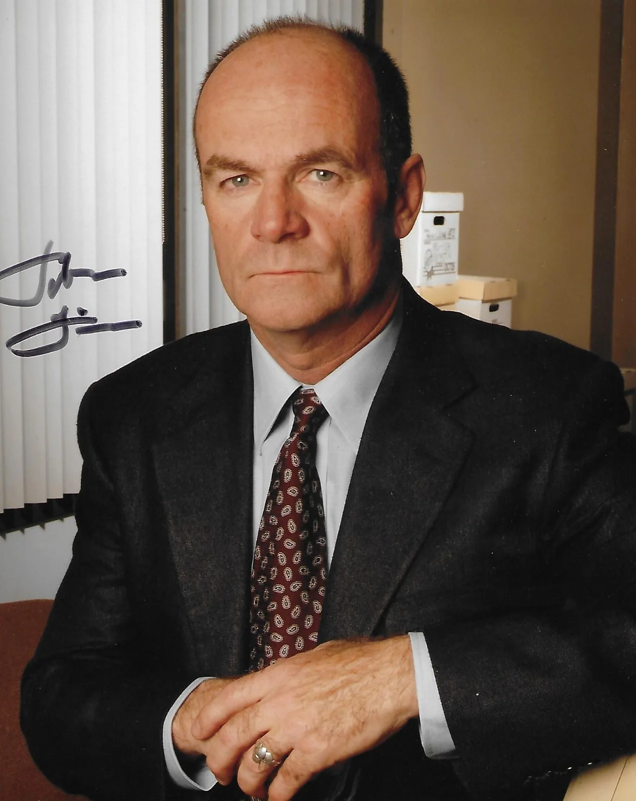 John Finn — John Finn signed/auto 8x10 photo Glory Cold Case NYPD Blue Actor Movies LOOK!