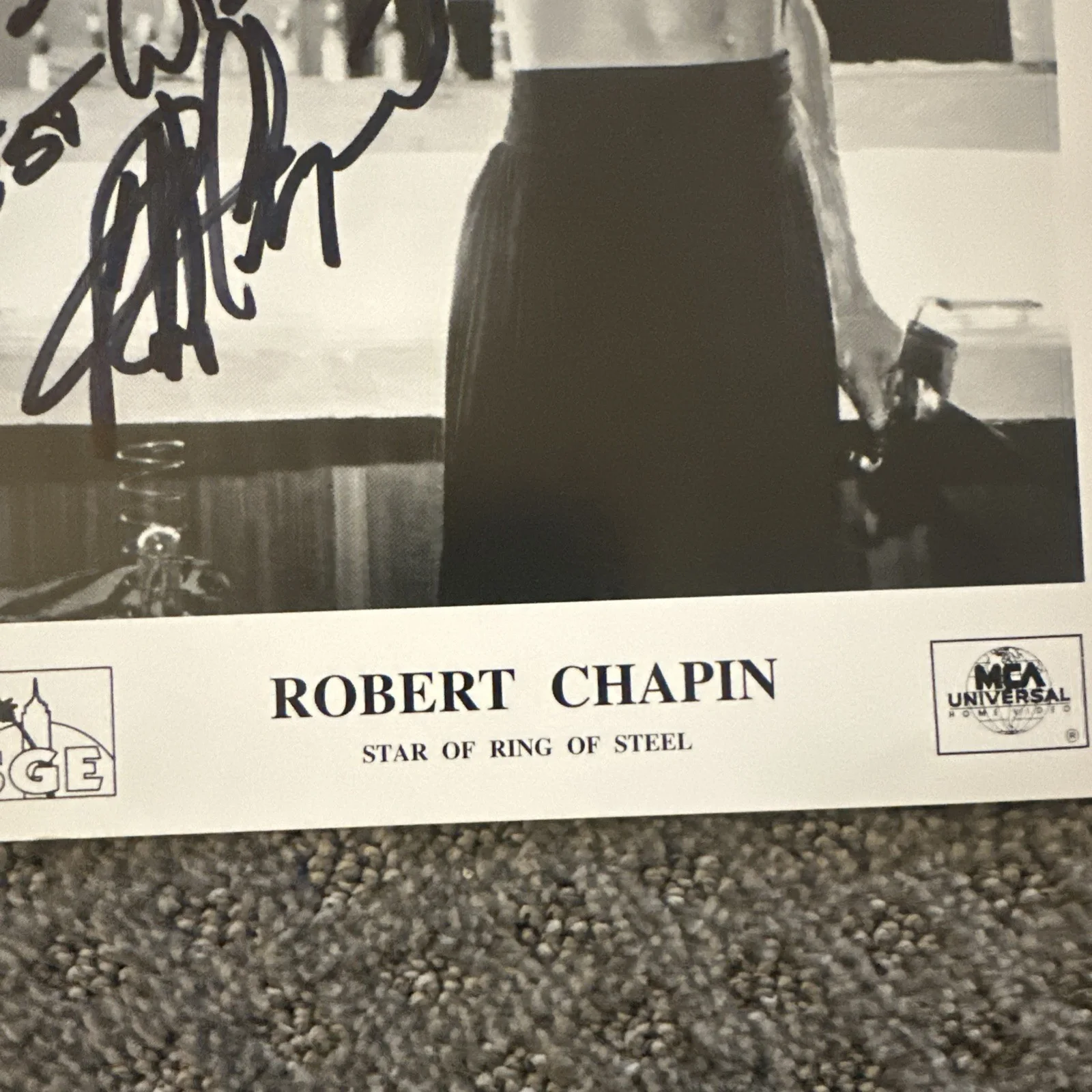 Robert Chapin Autographed Signed 8x10 Promo Photo Ring Of Steel, изображение 3