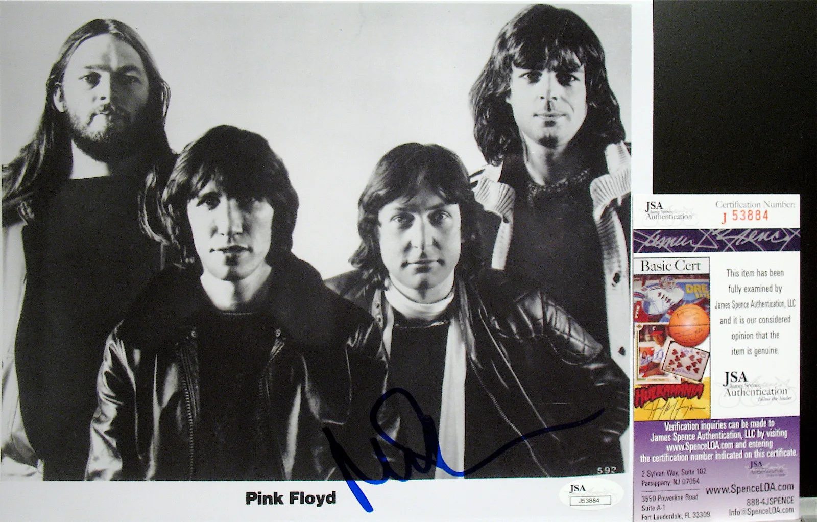 PINK FLOYD~NICK MASON Autographed Drumhead & Picture Display With 2 JSA COA's, image 4