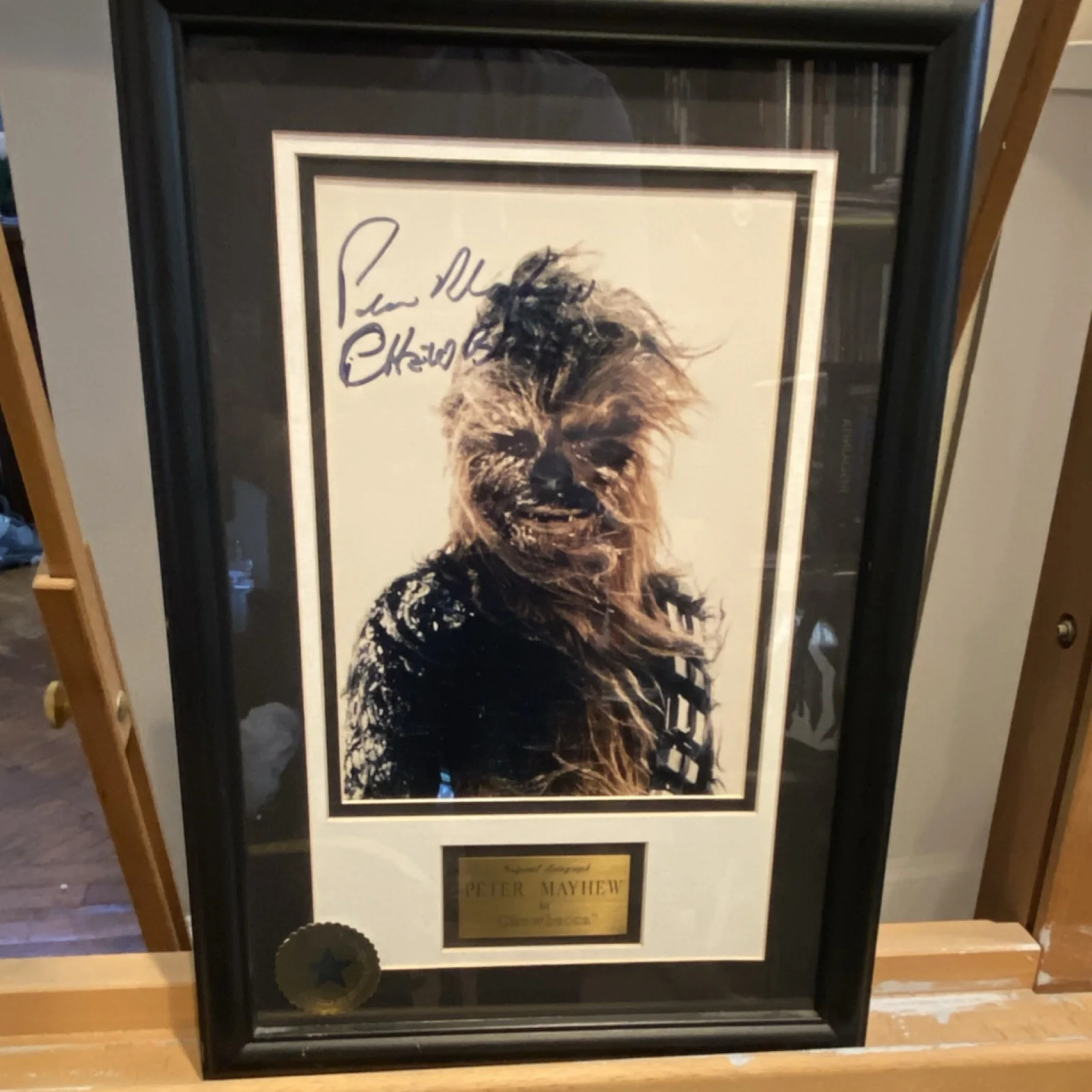 Peter Mayhew — Peter Mayhew Autographed Chewbacca Photo Star Wars Walt Disney World Co.