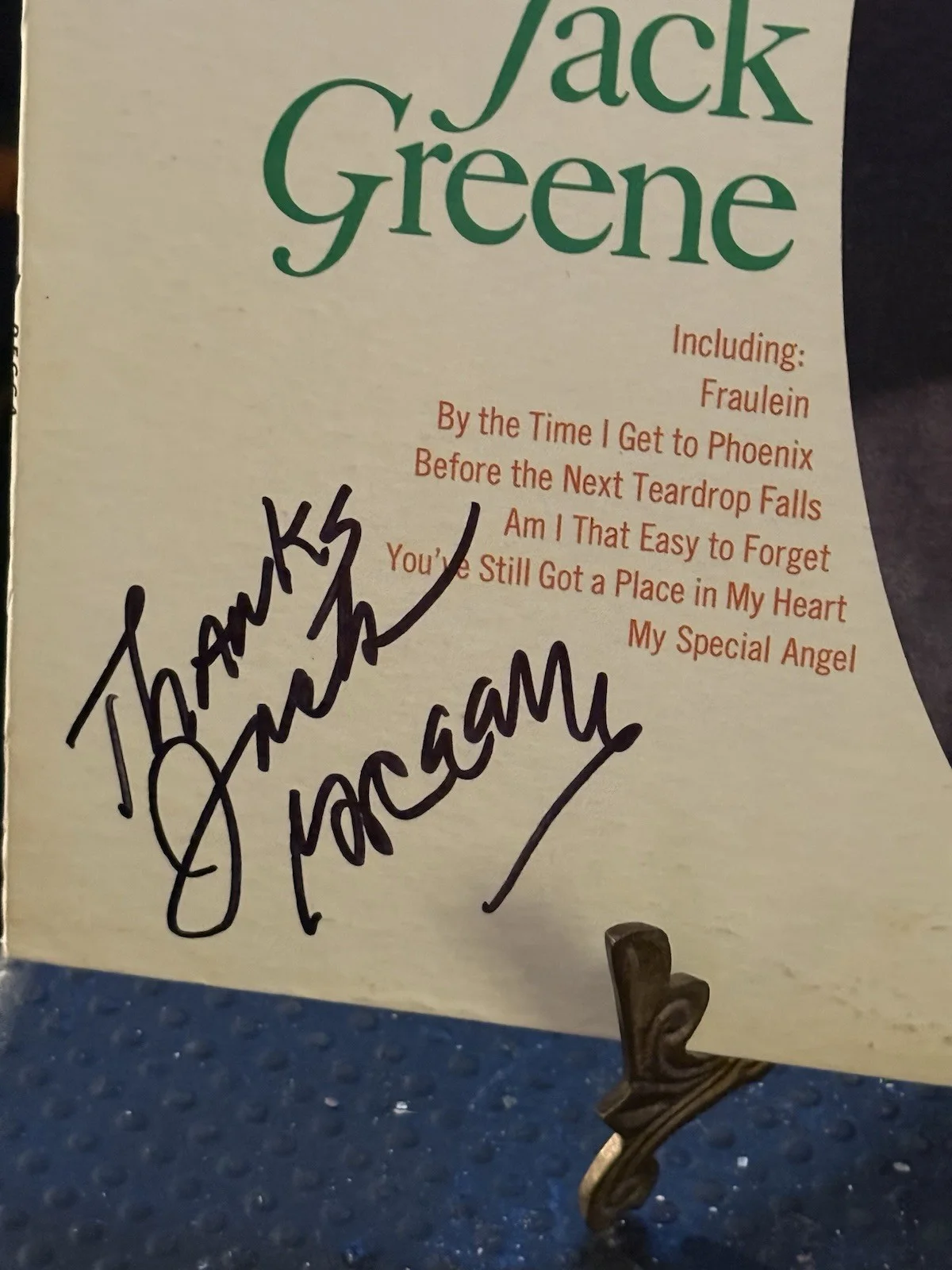 Jack Greene Autographed Vinyl Album, image 2