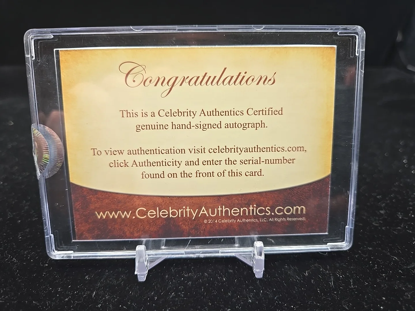 michael j fox — Michael J Fox Autograph Legendary Cuts Card Celebrity Authentics COA Encased, image 2