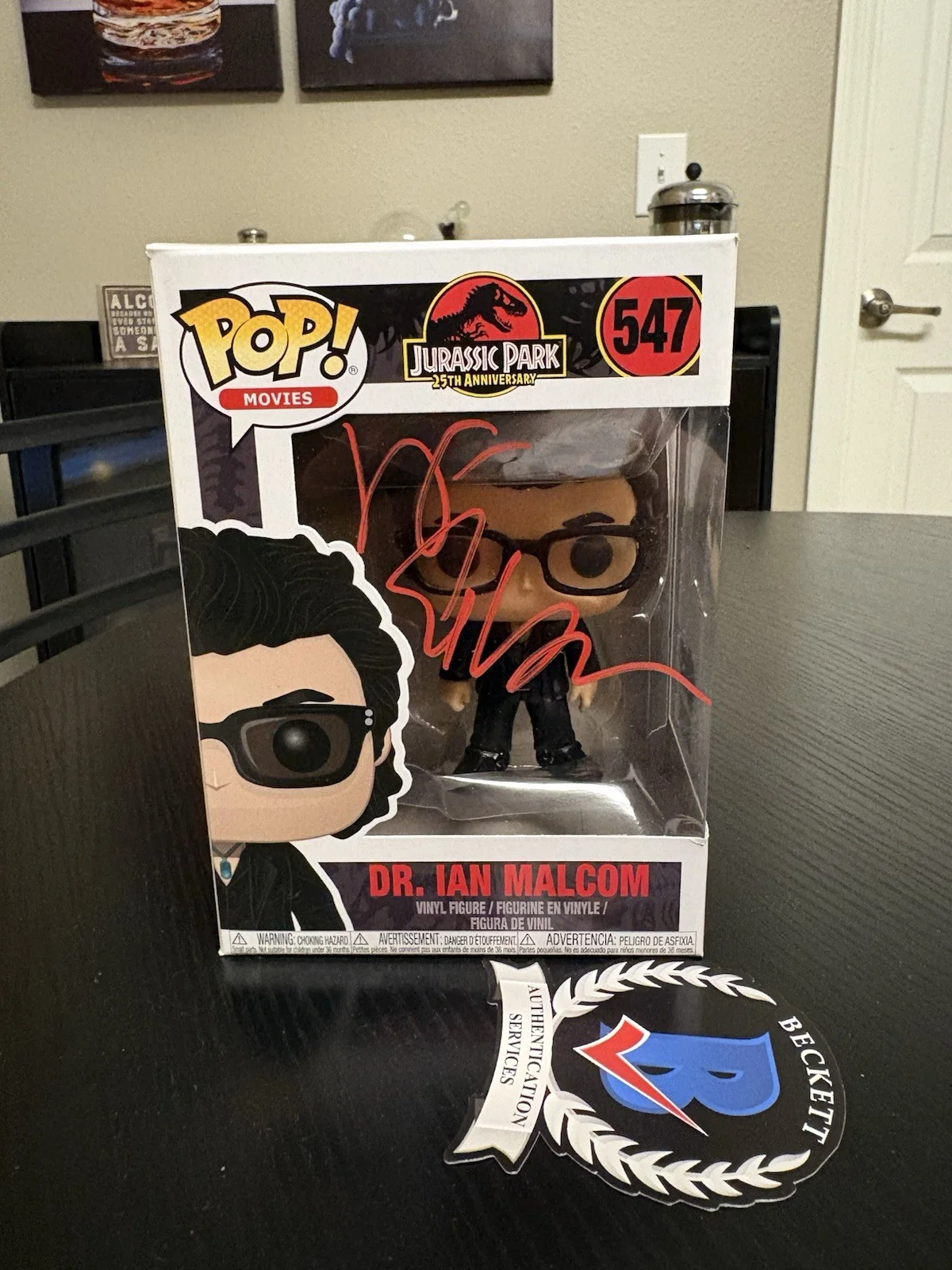 Jeff Goldblum — Jeff Goldblum Signed Ian Malcolm Jurassic Park Funko Pop COA