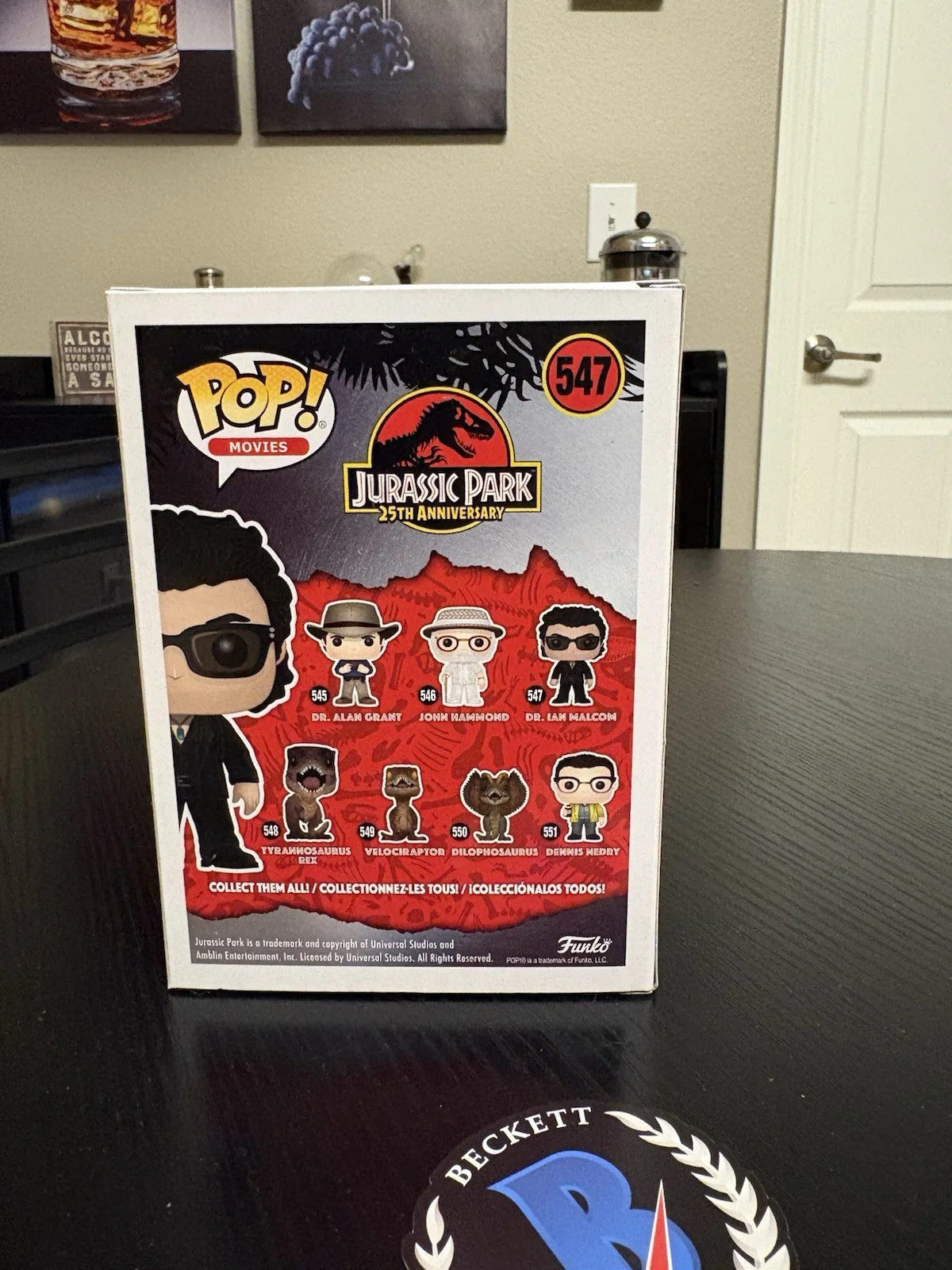 Jeff Goldblum — Jeff Goldblum Signed Ian Malcolm Jurassic Park Funko Pop COA, изображение 3