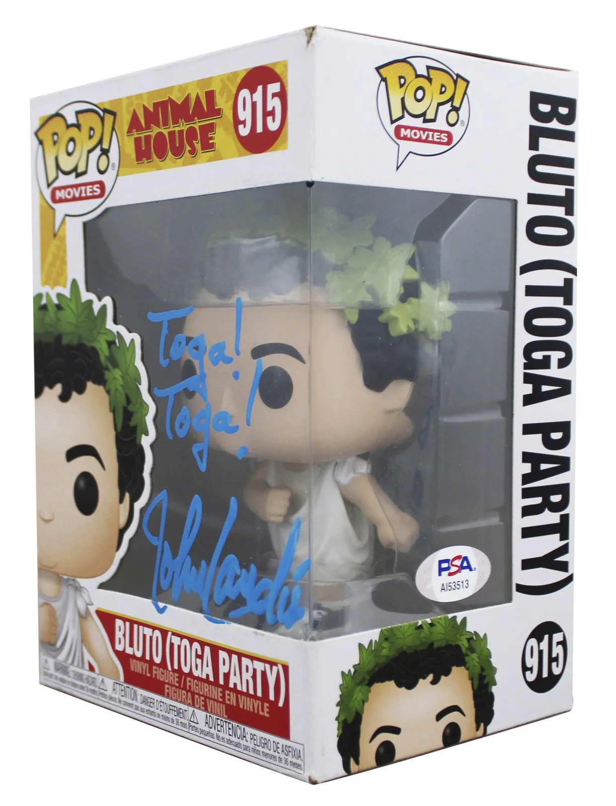 John Landis — John Landis Animal House "Toga!" Signed #915 Funko Pop Figure PSA/DNA #AI53513, изображение 2