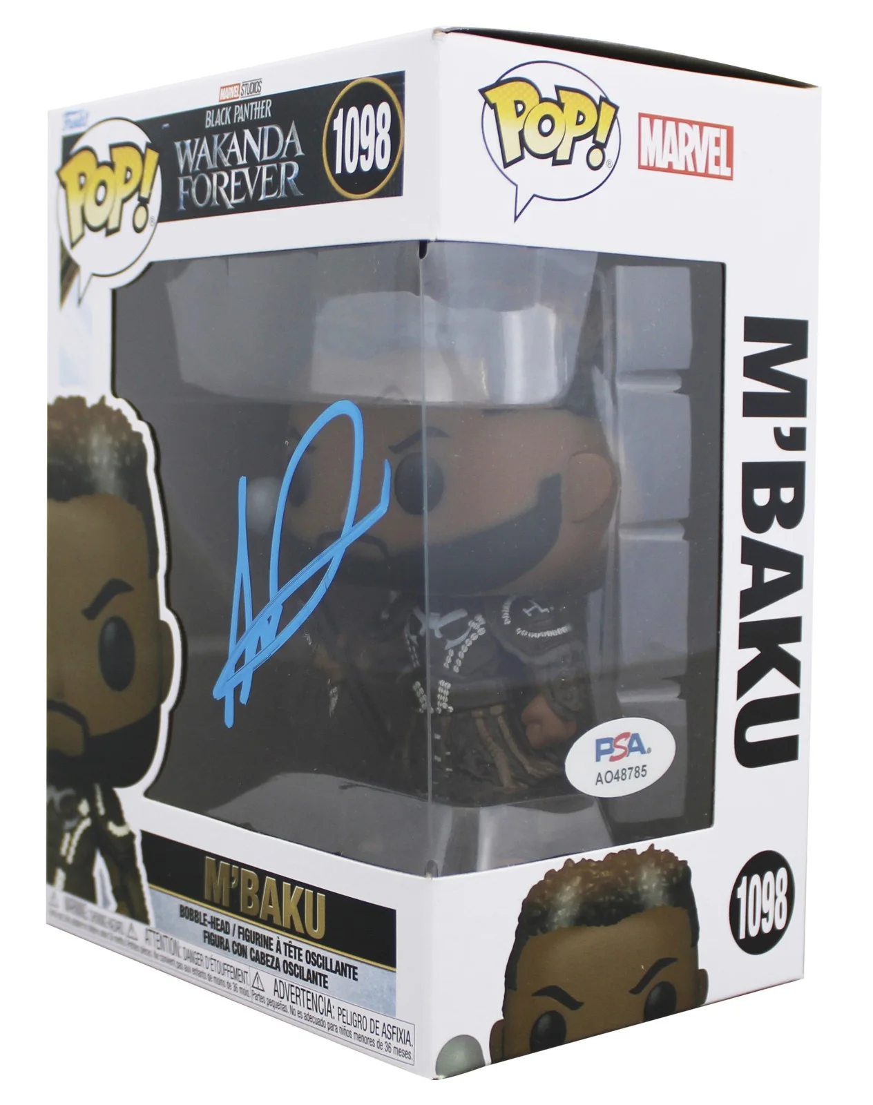 Winston Duke — Winston Duke Black Panther Signed M'Baku #1098 Funko Pop Figure PSA/DNA #AO48785, изображение 2