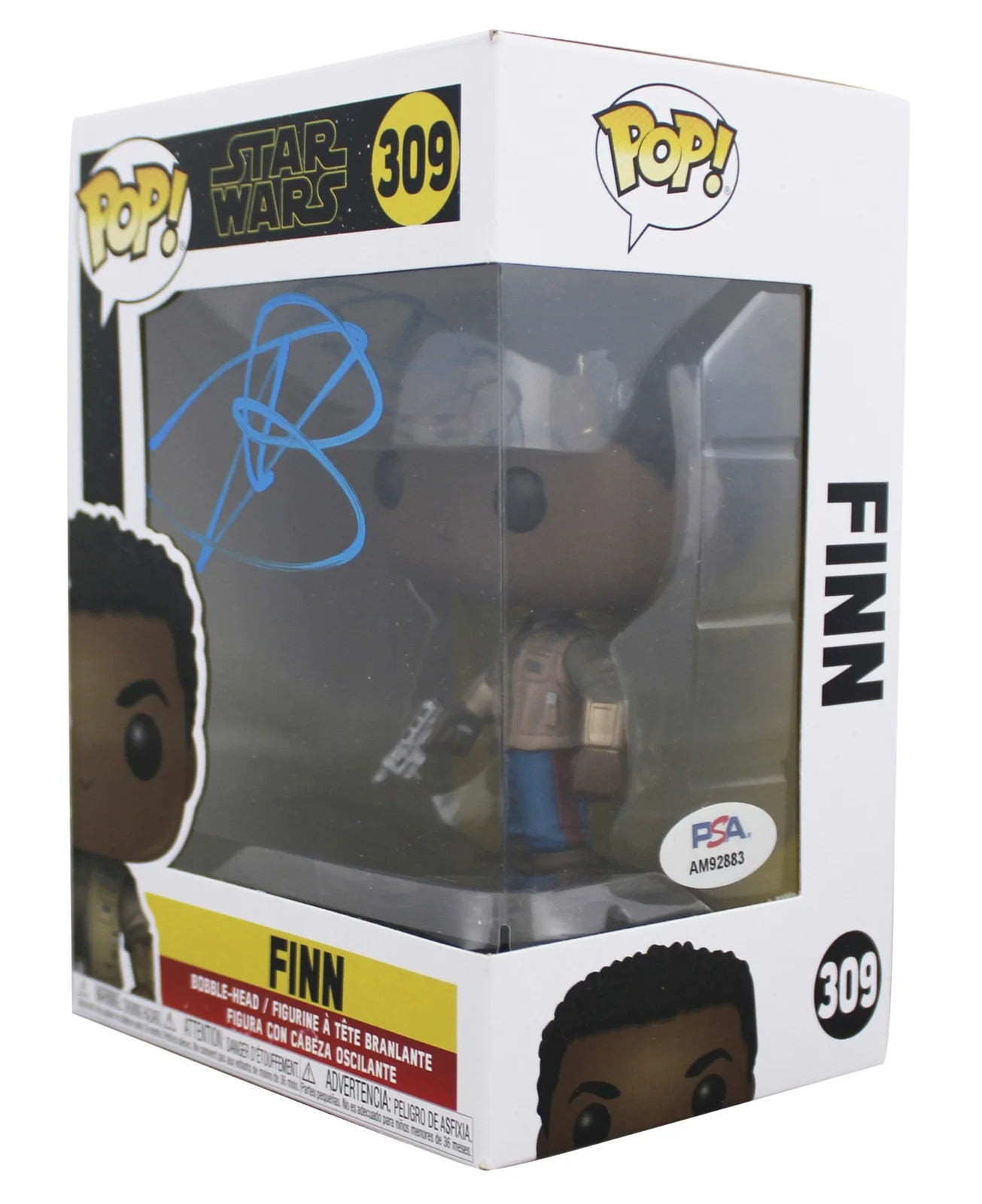 John Boyega — John Boyega Star Wars Signed Finn #309 Funko Pop Vinyl Figure PSA/DNA #AM92883, изображение 2