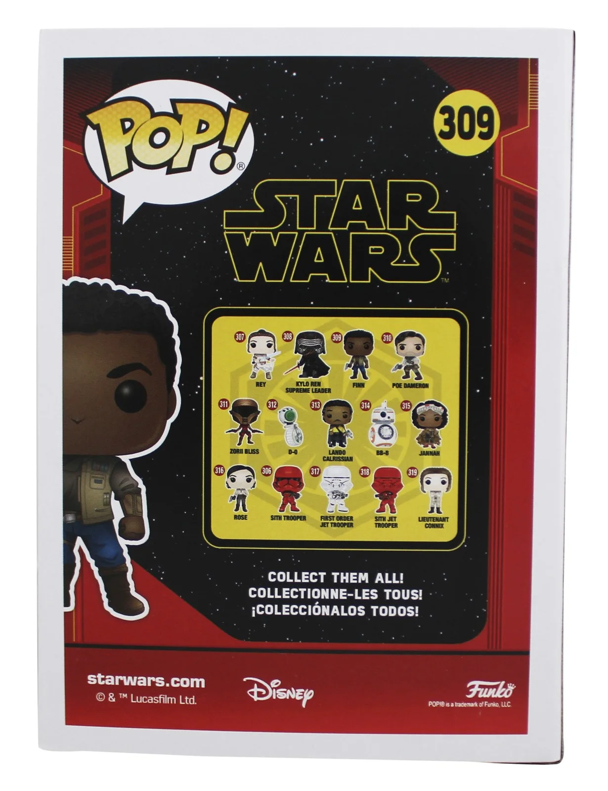 John Boyega — John Boyega Star Wars Signed Finn #309 Funko Pop Vinyl Figure PSA/DNA #AM92883, изображение 4