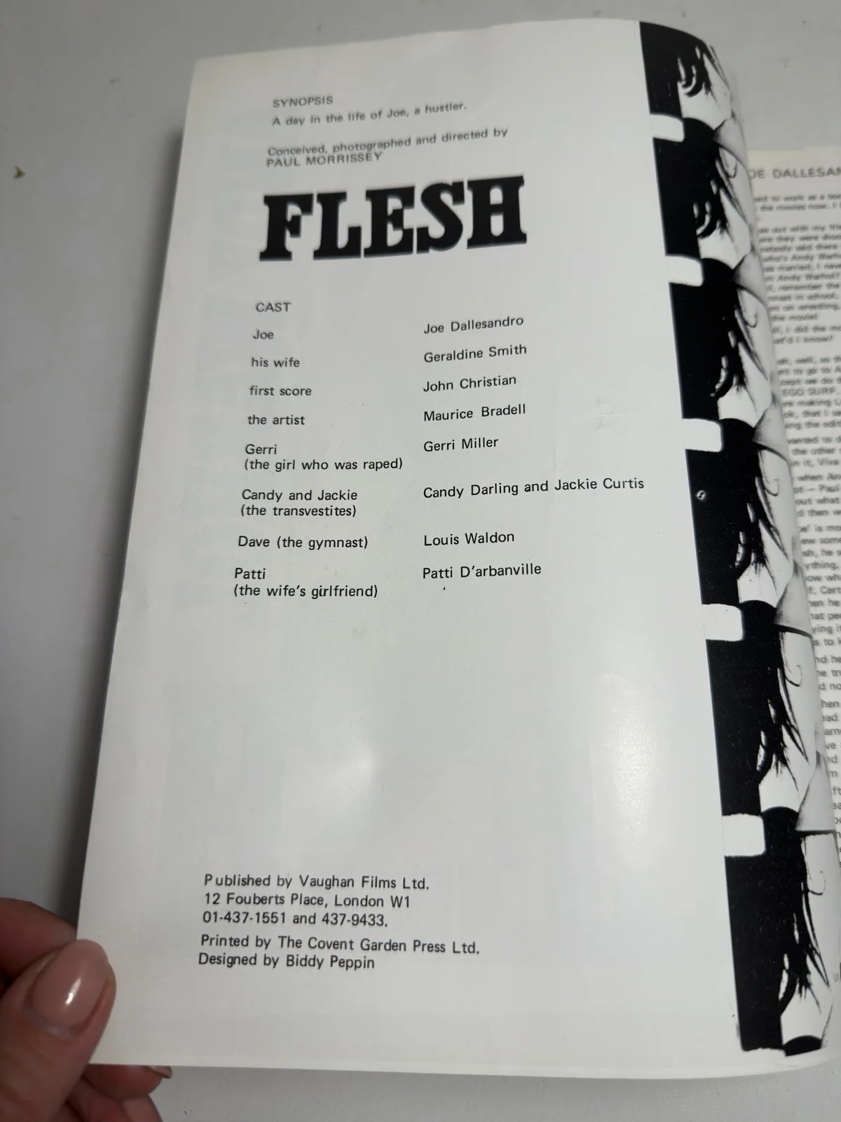 Andy Warhol Flesh Programme 1971 Vaughan Films Cult Film, image 3