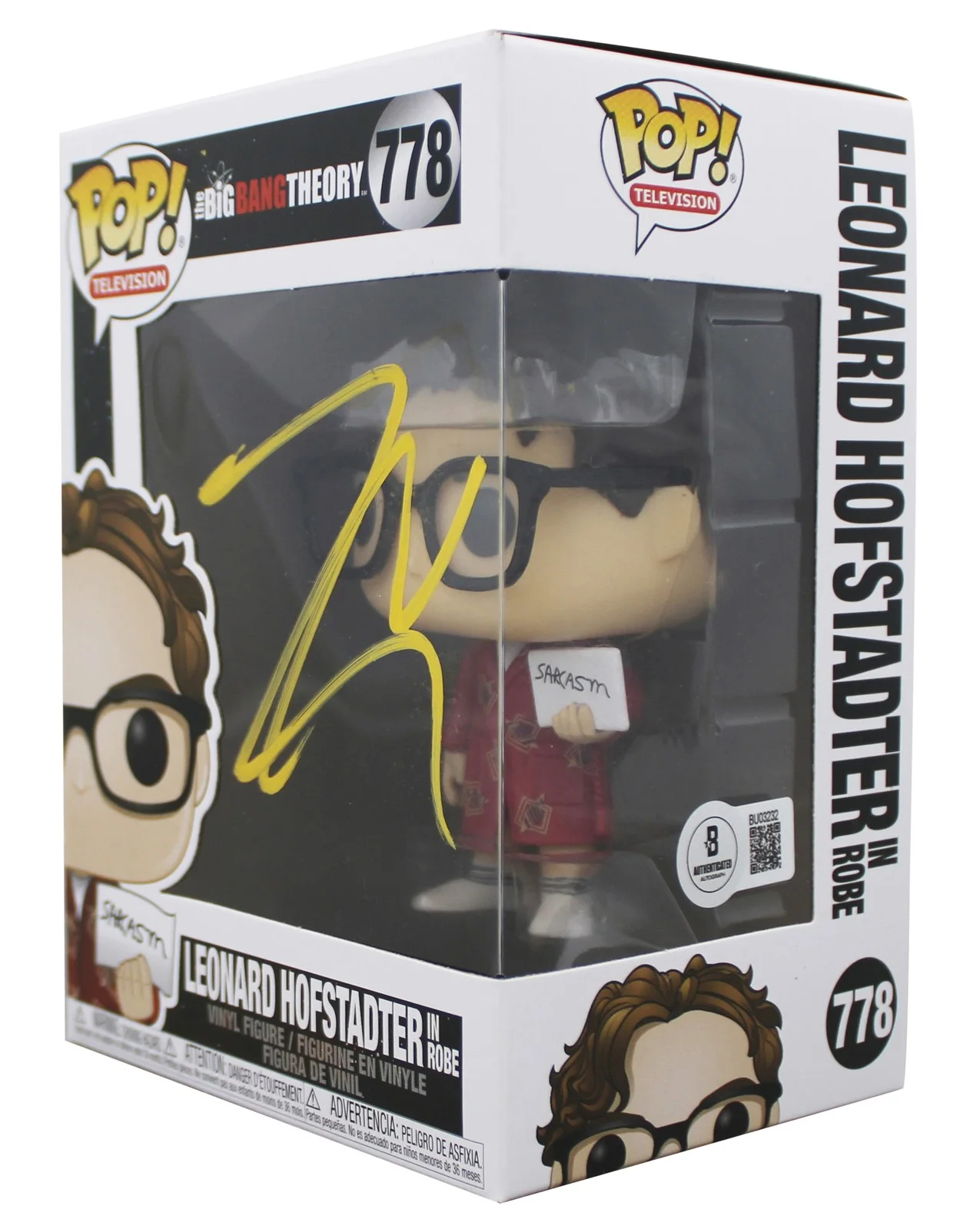 Johnny Galecki — Johnny Galecki The Big Bang Theory Signed #778 Funko Pop Figure BAS #BU03232, image 2