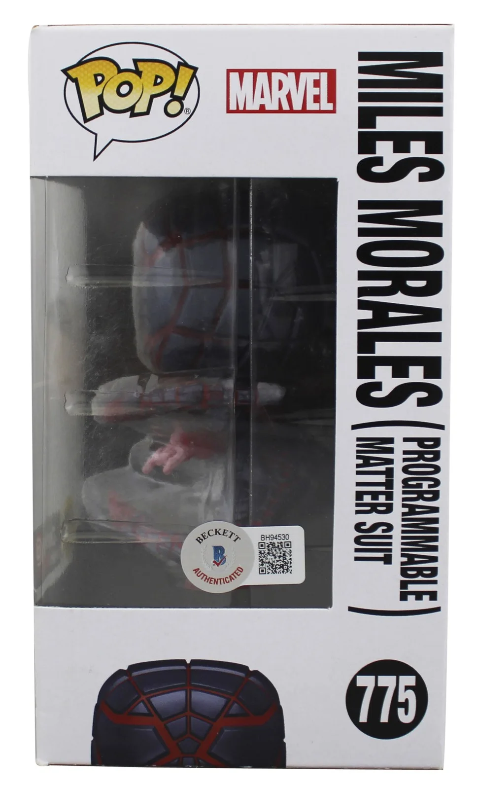 Shameik Moore — Shameik Moore Spider-Man Signed Miles Morales #775 Funko Pop Figure BAS #BH94530, image 3
