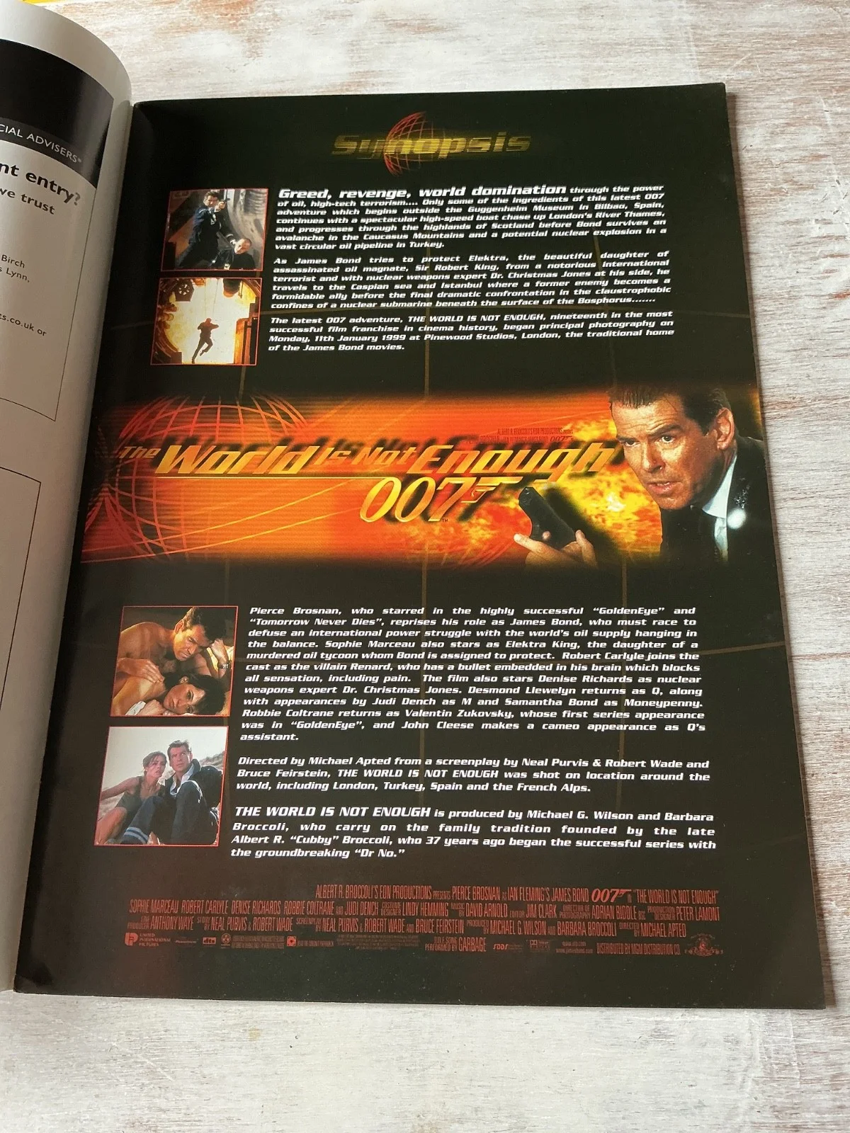 1999 James Bond 007 Ipswich Regional Premier Souvenir Programme Scarce World not, изображение 3