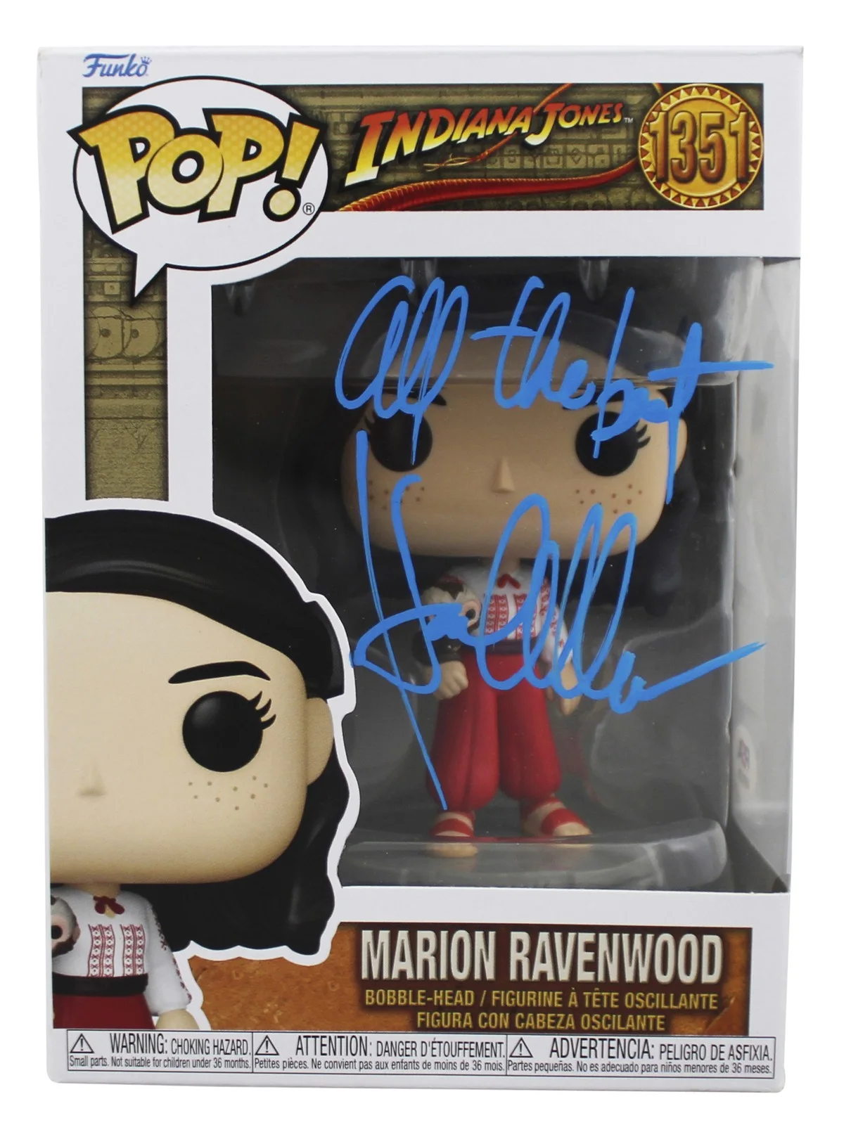 Karen Allen — Karen Allen Indiana Jones "All The Best" Signed #1351 Funko Pop Figure PSA/DNA