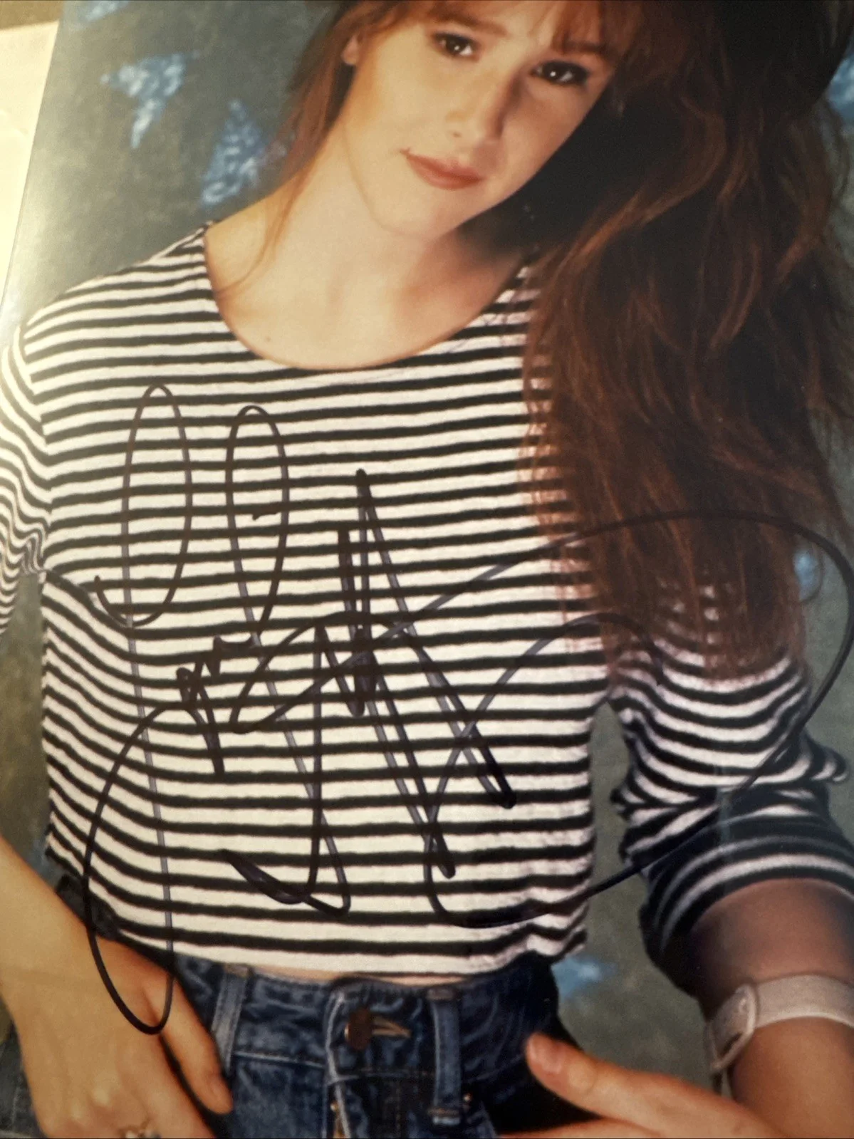 TIFFANY Darwish SINGER SIGNED 8x10 PHOTO I Think We’re Alone Now Autograph, image 2