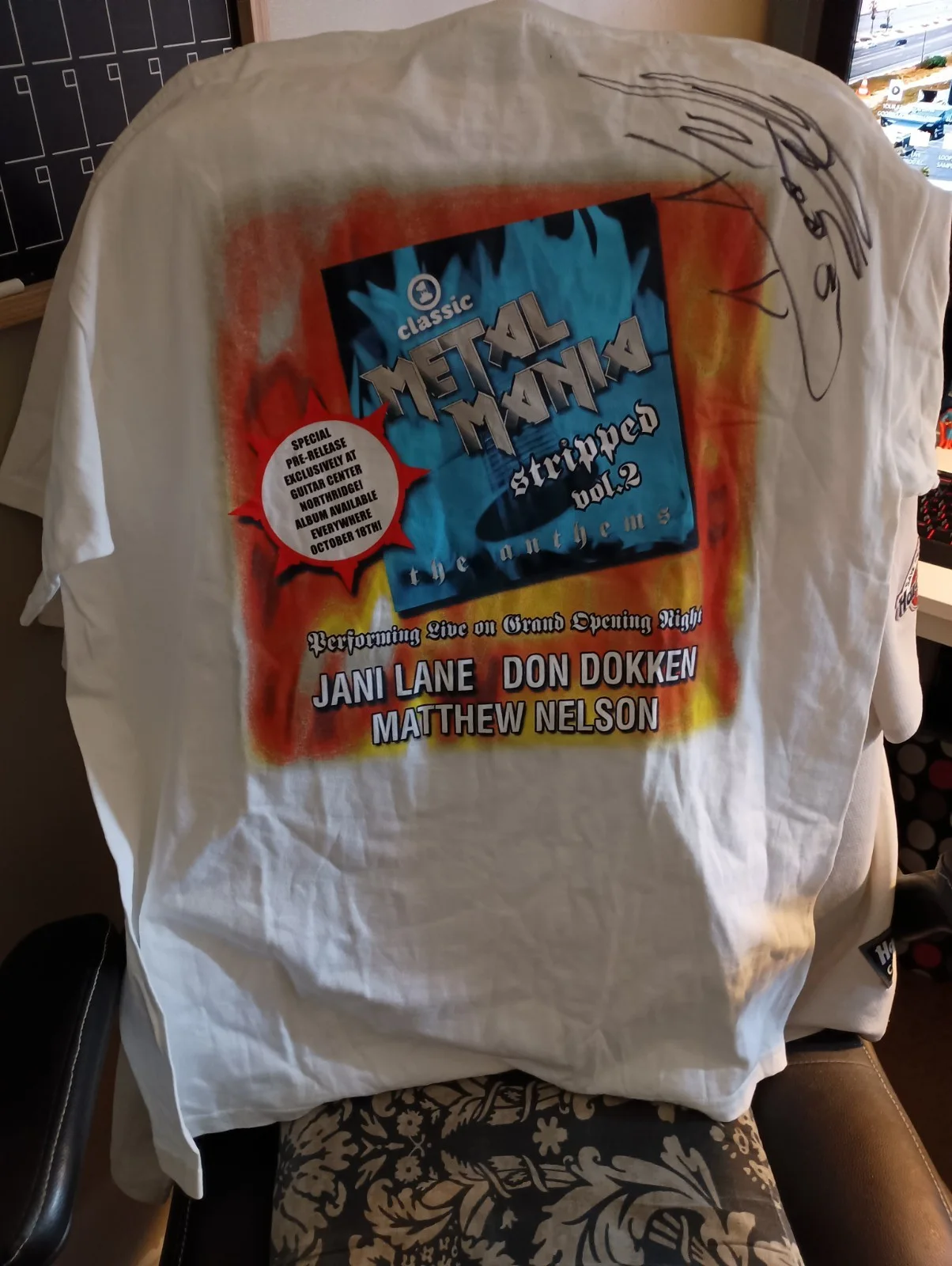 Stephen Pearcy Ratt Signed Autograph Drum Cymbal & T-Shirt, изображение 2