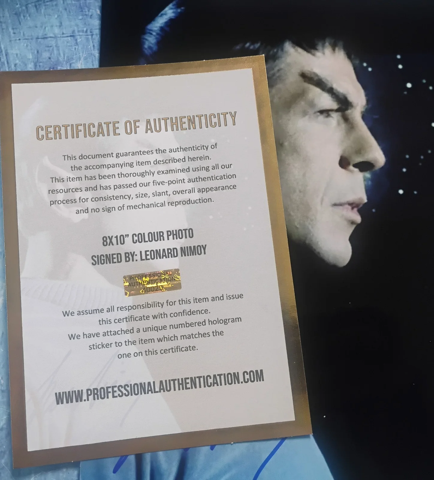 Leonard Nimoy Hand Signed Autograph 8x10 Photo COA Star Trek Spock NO US TARIFFS, изображение 4