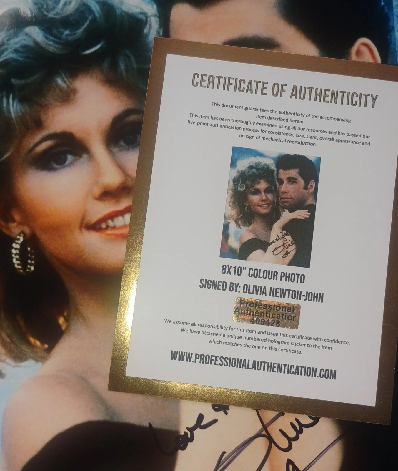 Olivia Newton-John Hand Signed Autograph 8x10 Photo COA Grease NO US TARIFFS, image 4