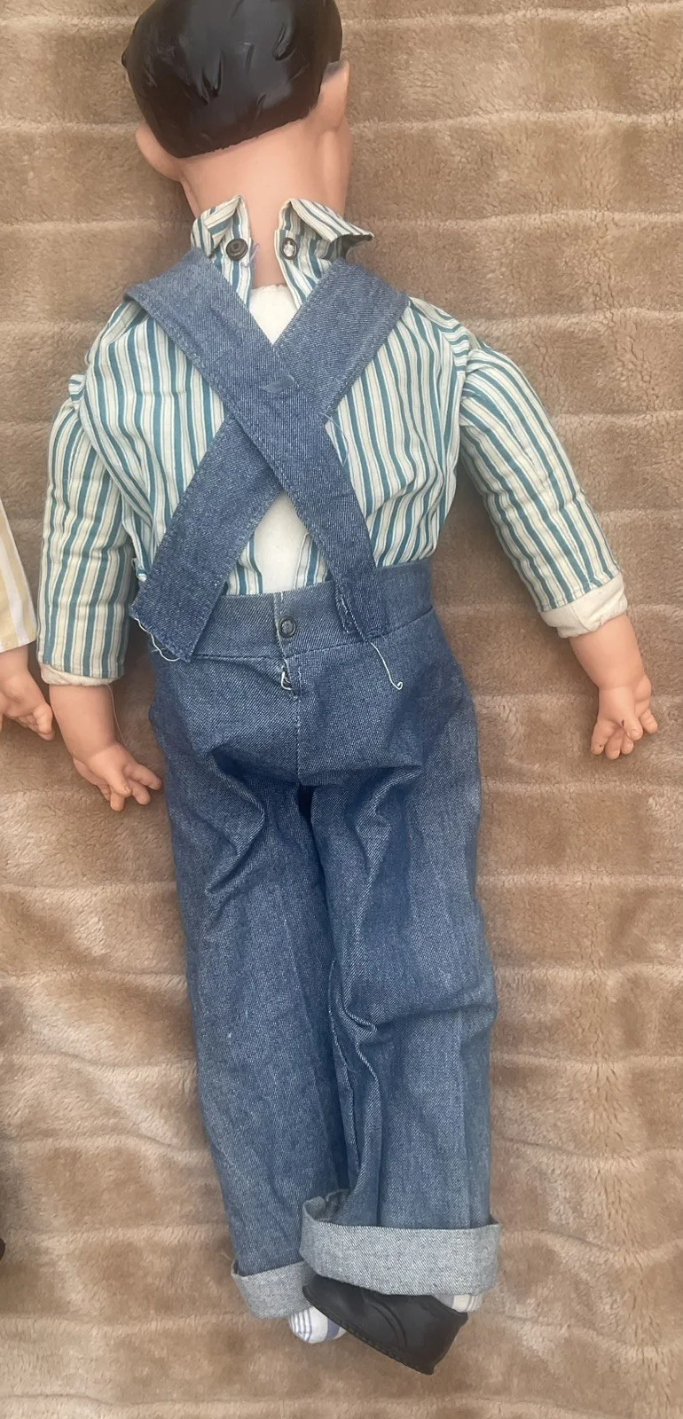 Vintage Large Laurel and Hardy Dolls - Hard Faces - 25”, image 4