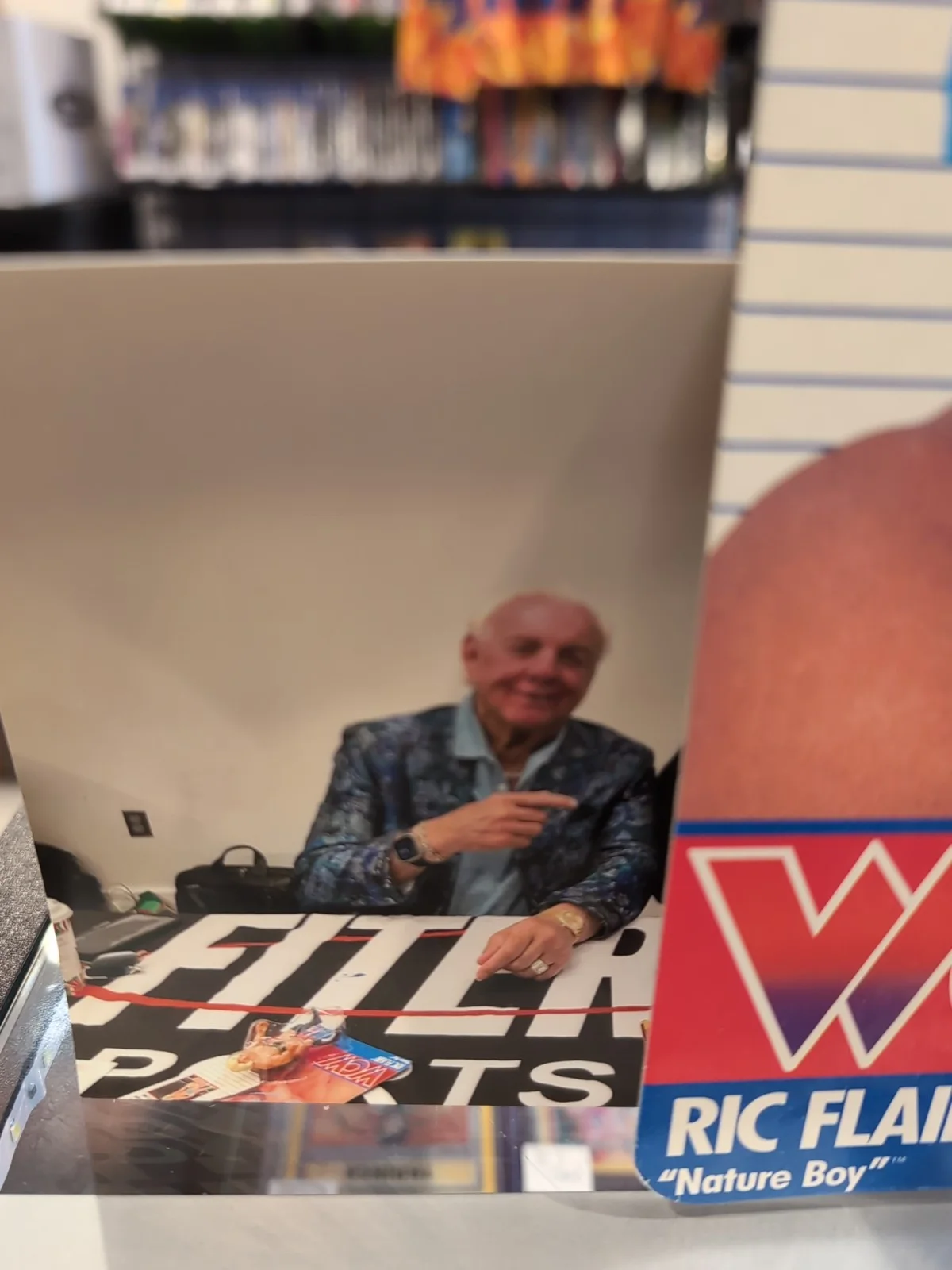 AUTOGRAPHED Vintage Galoob 1990 WCW RIC FLAIR Nature Boy Wrestling Fig Sealed, изображение 4